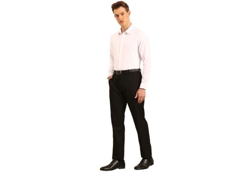 Corpqlo Mens Tailored Fit Oxford White Formal Shirt  Long Sleeve Business & Office Wear