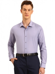 Corpqlo Mens Slim Fit Formal Light Purple Shirt | Long Sleeve Business & Office Wear | Classic Collared Shirt (Light Purple)