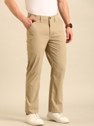 Nylon Ripstop Beige Casual Trousers
