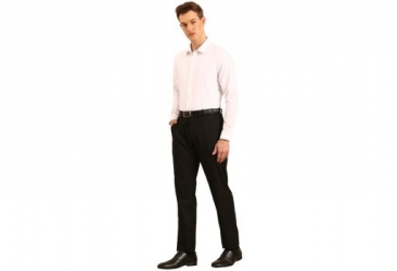 Corpqlo Mens Tailored Fit Oxford White Formal Shirt  Long Sleeve Business & Office Wear